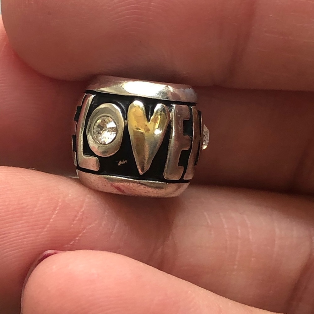 Brighton LOVE Silver and Gold Tone Charm